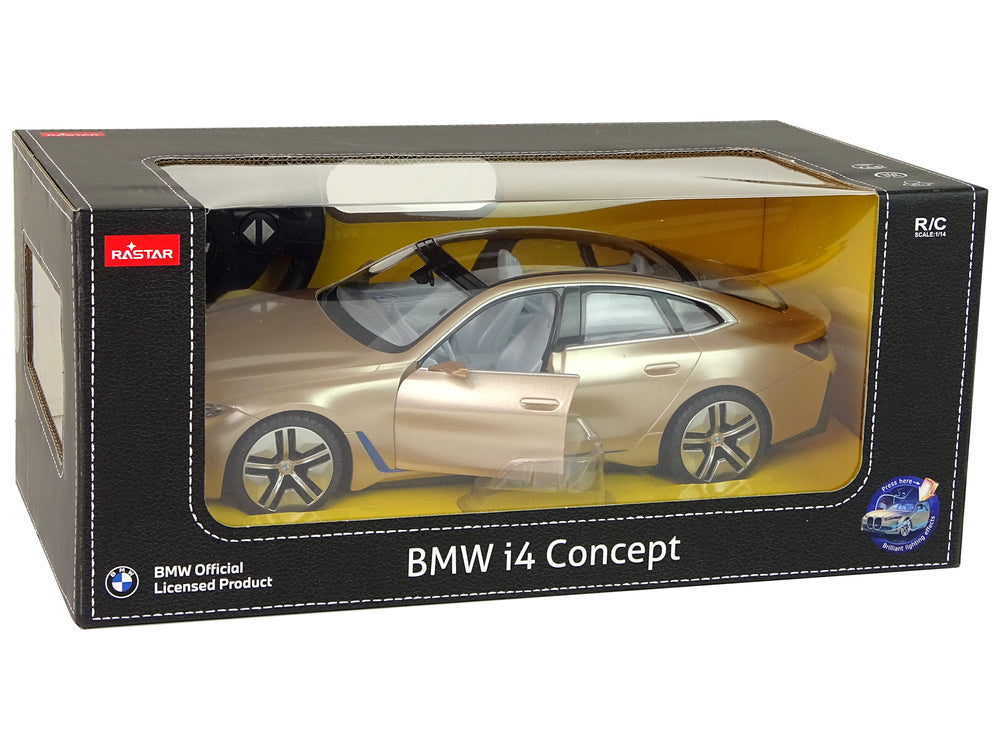 Bmw I4 Remote Control Car Rc Rastar Gold 1:14