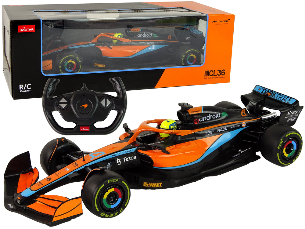 Diaľkovo ovládané pretekárske auto Mclaren F1 Rastar Orange 1:12