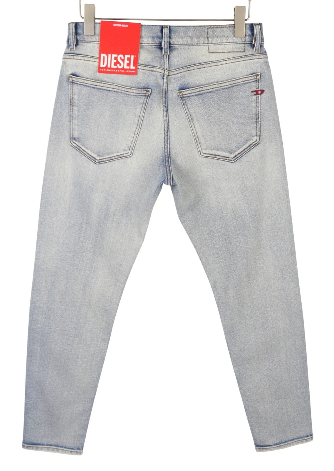 Diesel 2019 D-strukt 09c08l Men Jeansblue Faded Slim Fit Zip Fly Rrp350