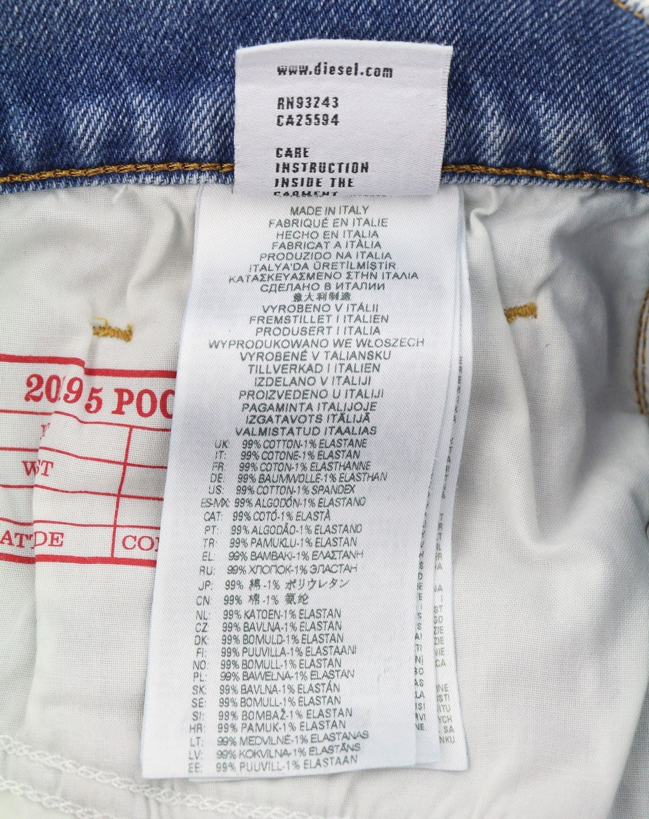 Diesel 2019 D-strukt 09c08l Herren Jeansblau Faded Slim Fit Zip Fly Rrp350