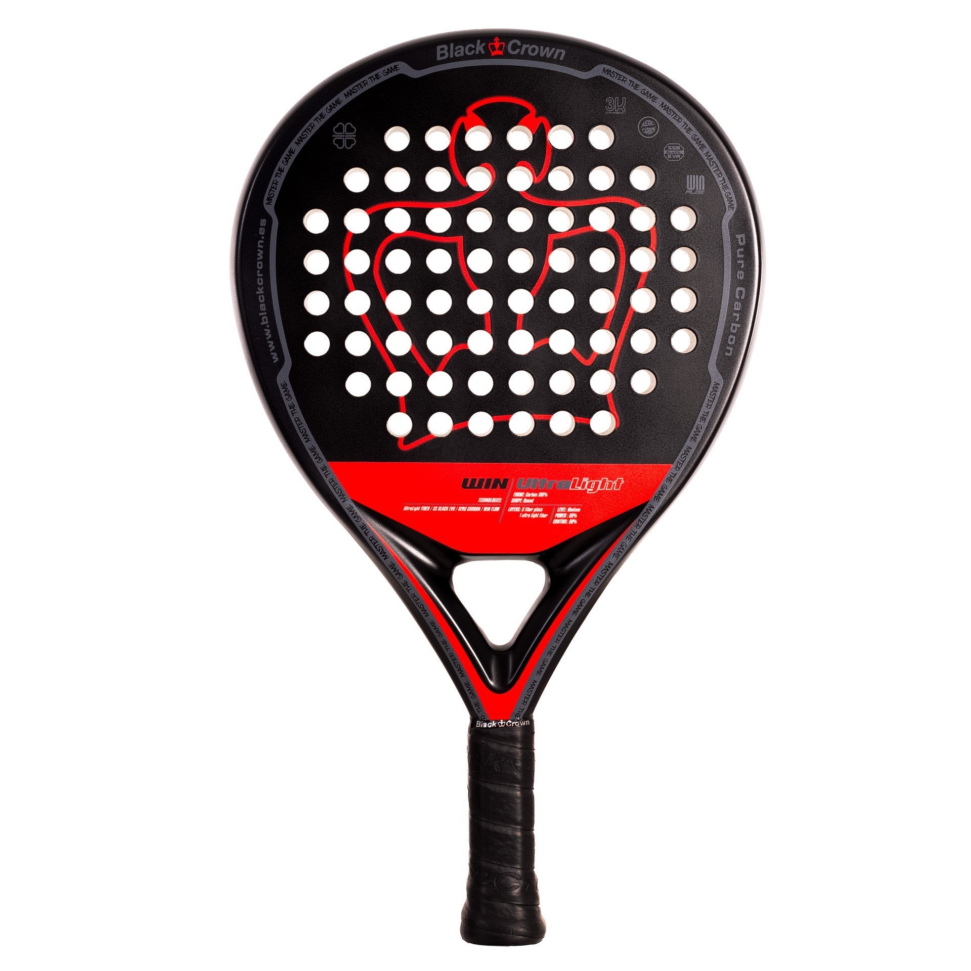 Black Crown Win Ultralight Padel Racket Multicolor