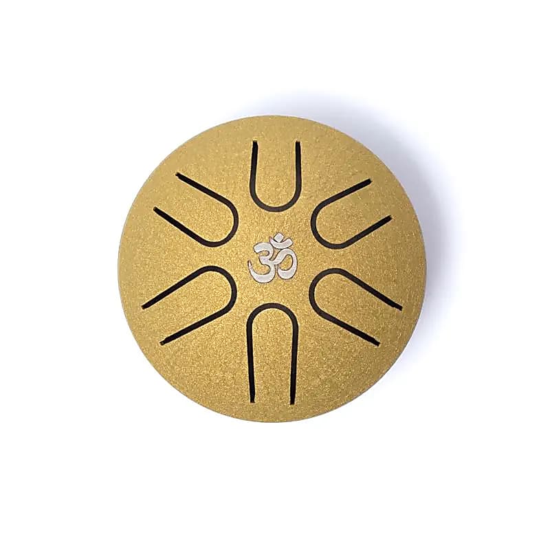 Hluru Mini Tongue Drum Color Oro 6 Note Amajor - ±7,5 cm