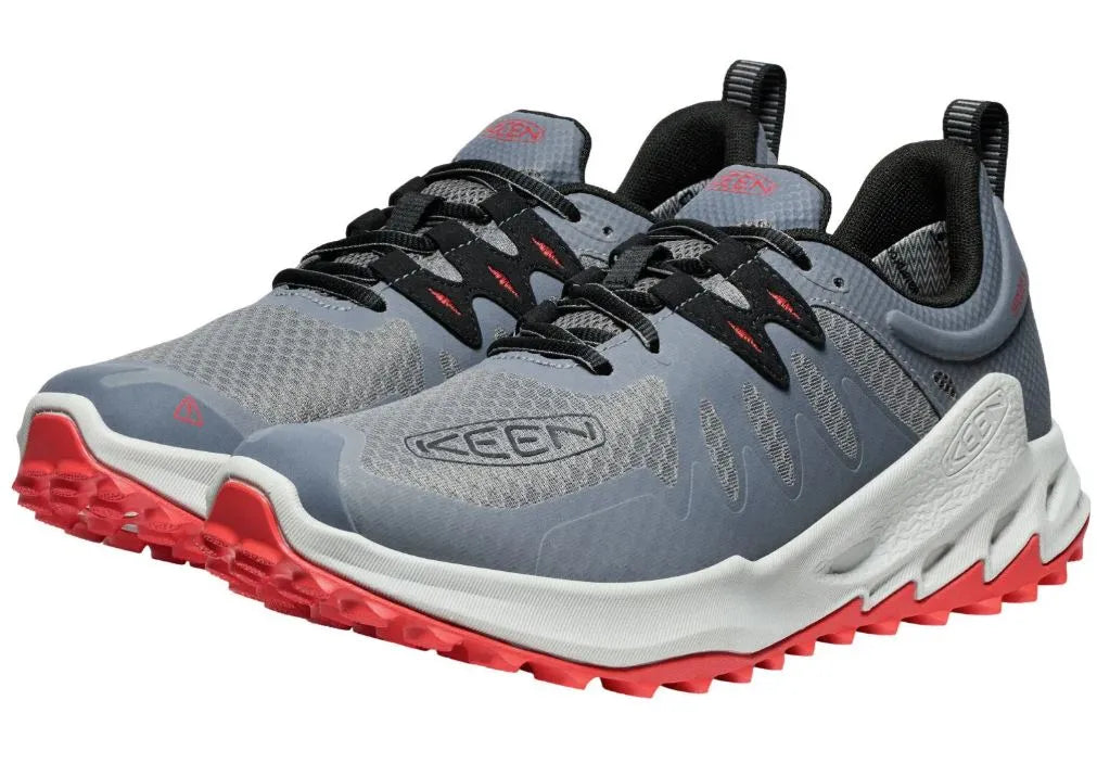 Men's Shoes Keen Men Zionic Wp Steel Grey/poppy Red Blue