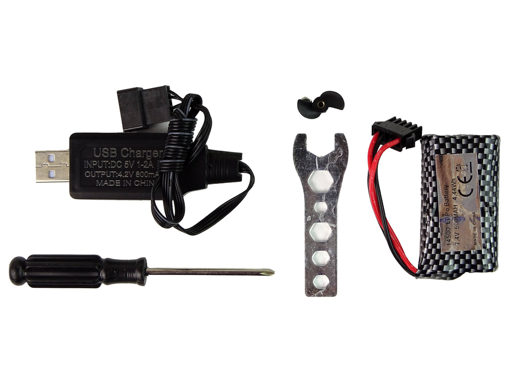 R/c Remote Controlled Motorboat 2.4g Red 20-25 Km/h