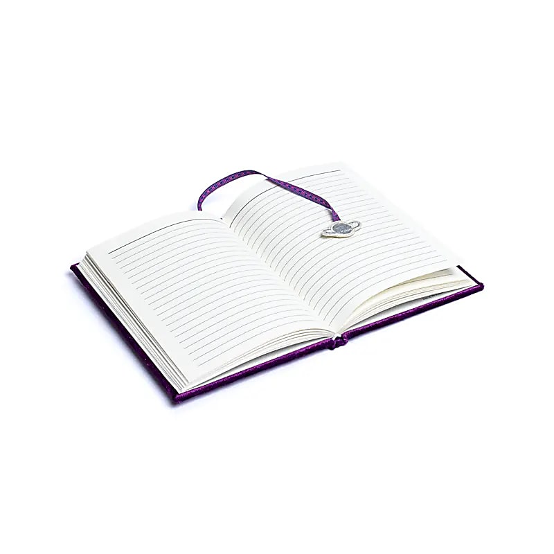 Notebook Sammetslila Med Galaxy - 20x15 Cm
