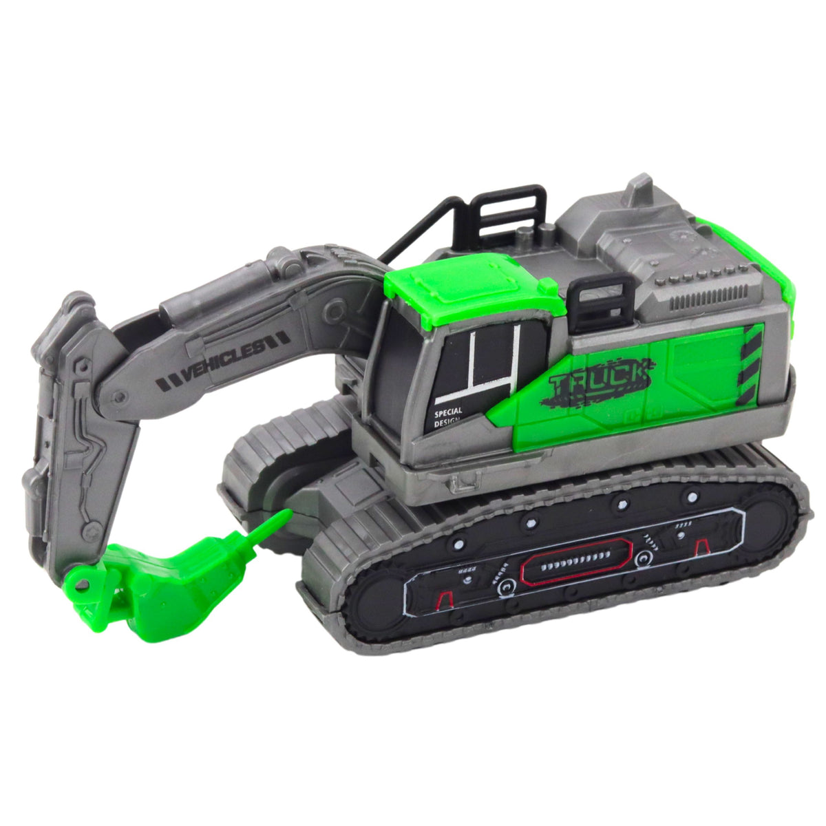 Construction Vehicle Excavator Loader Bulldozer Green Drive Mix