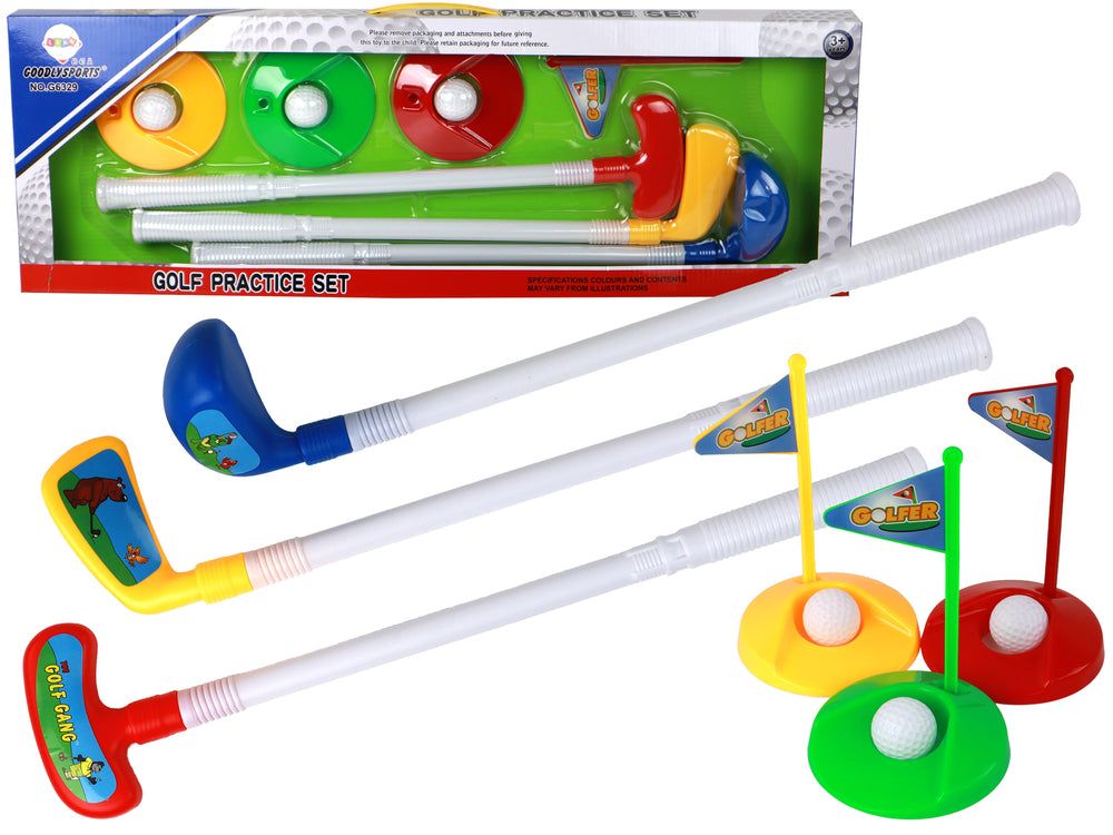 Mini Golf Set For Children Sticks 12 Pieces.