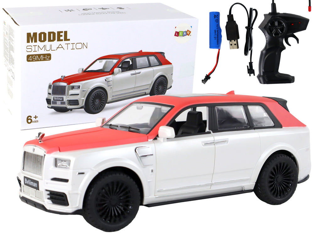 Car R/c 1:20 White And Red Pilot Car