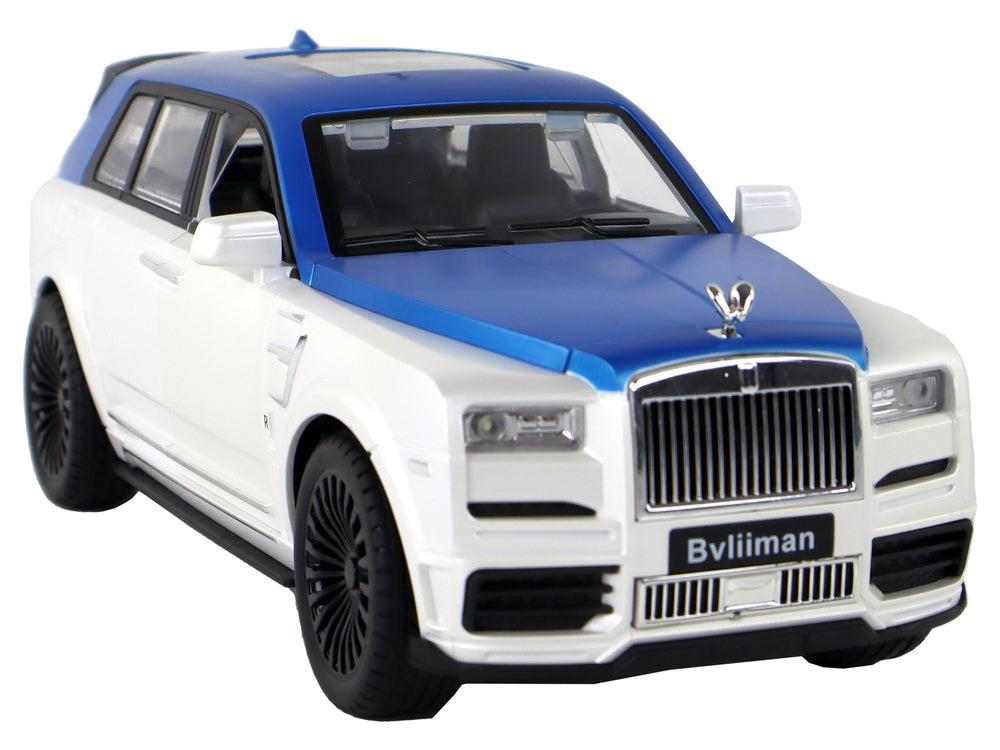 Car R/c 1:20 White And Blue Remote Controlled