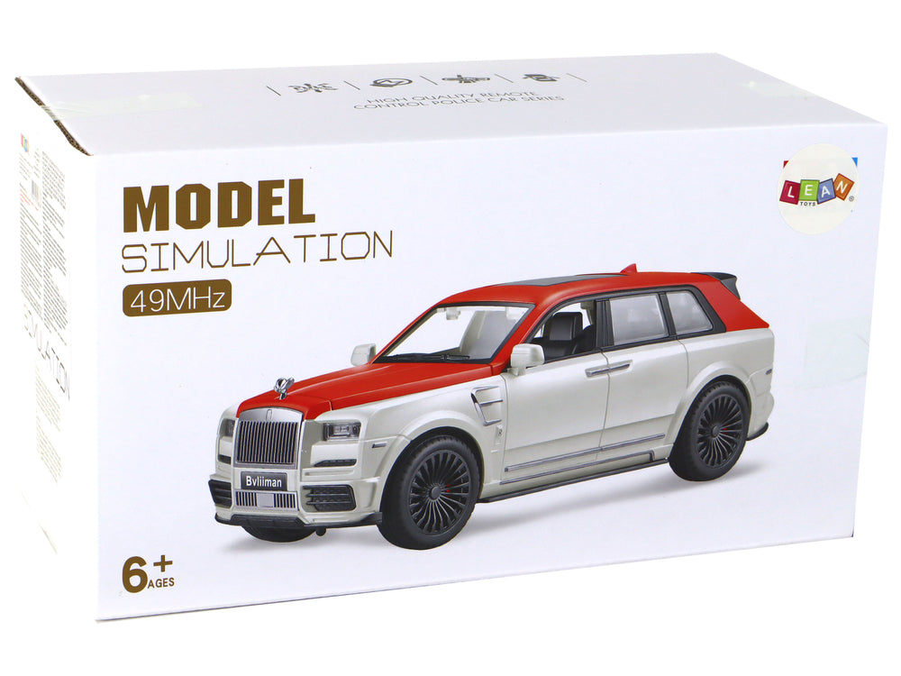 Car R/c 1:20 White And Blue Remote Controlled