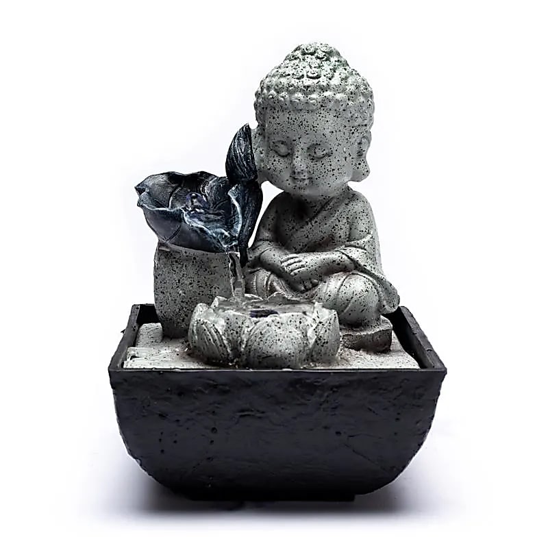 Lille Buddha Vandfontæne - 14x14x21,5 cm