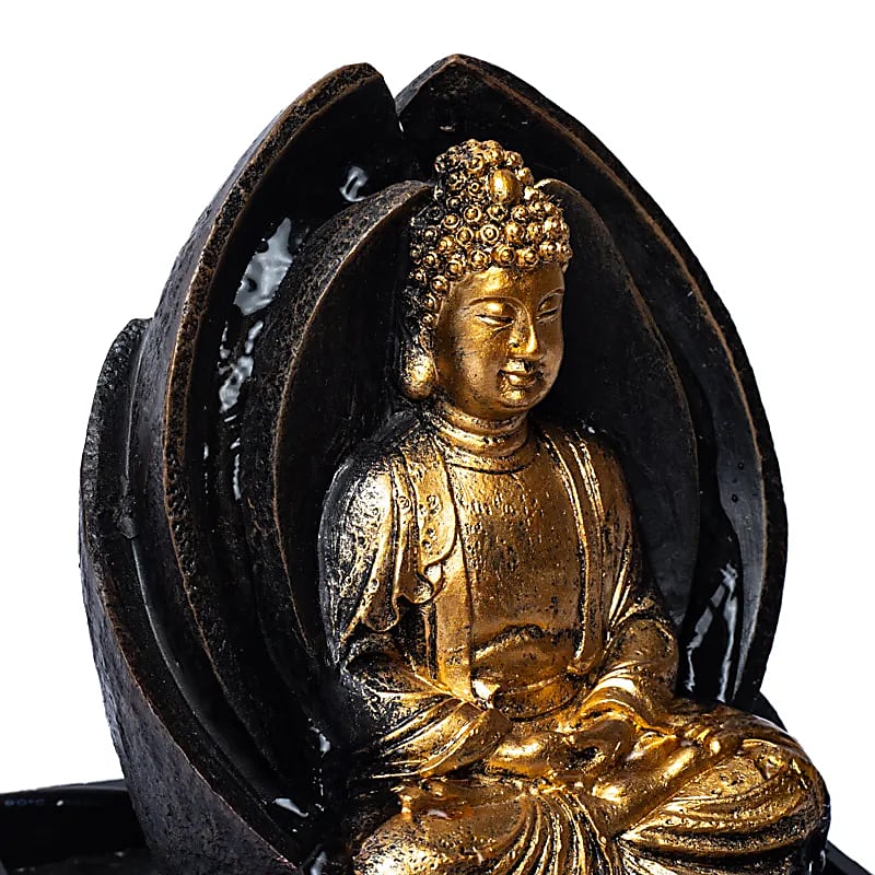 Fântână de apă Buddha care medita --13,3x13,3x17,5cm - 13,3x13,3x17,5cm
