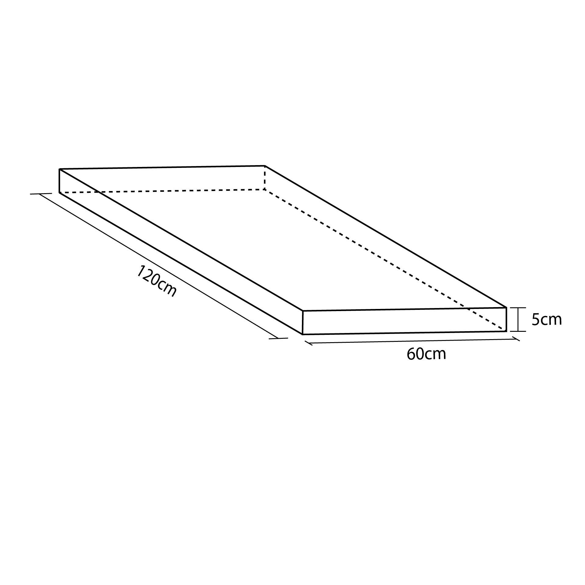 Figurmåtte 120x60x5cm Flerfarvet
