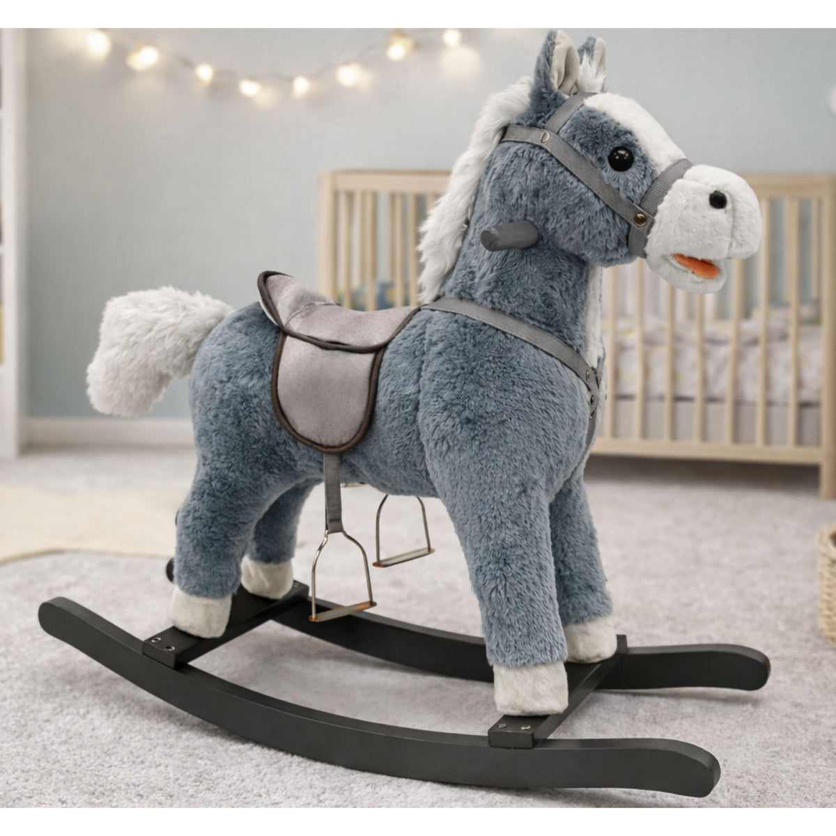 hintaló nyereg lábak Rocker Sounds szürke 74 cm