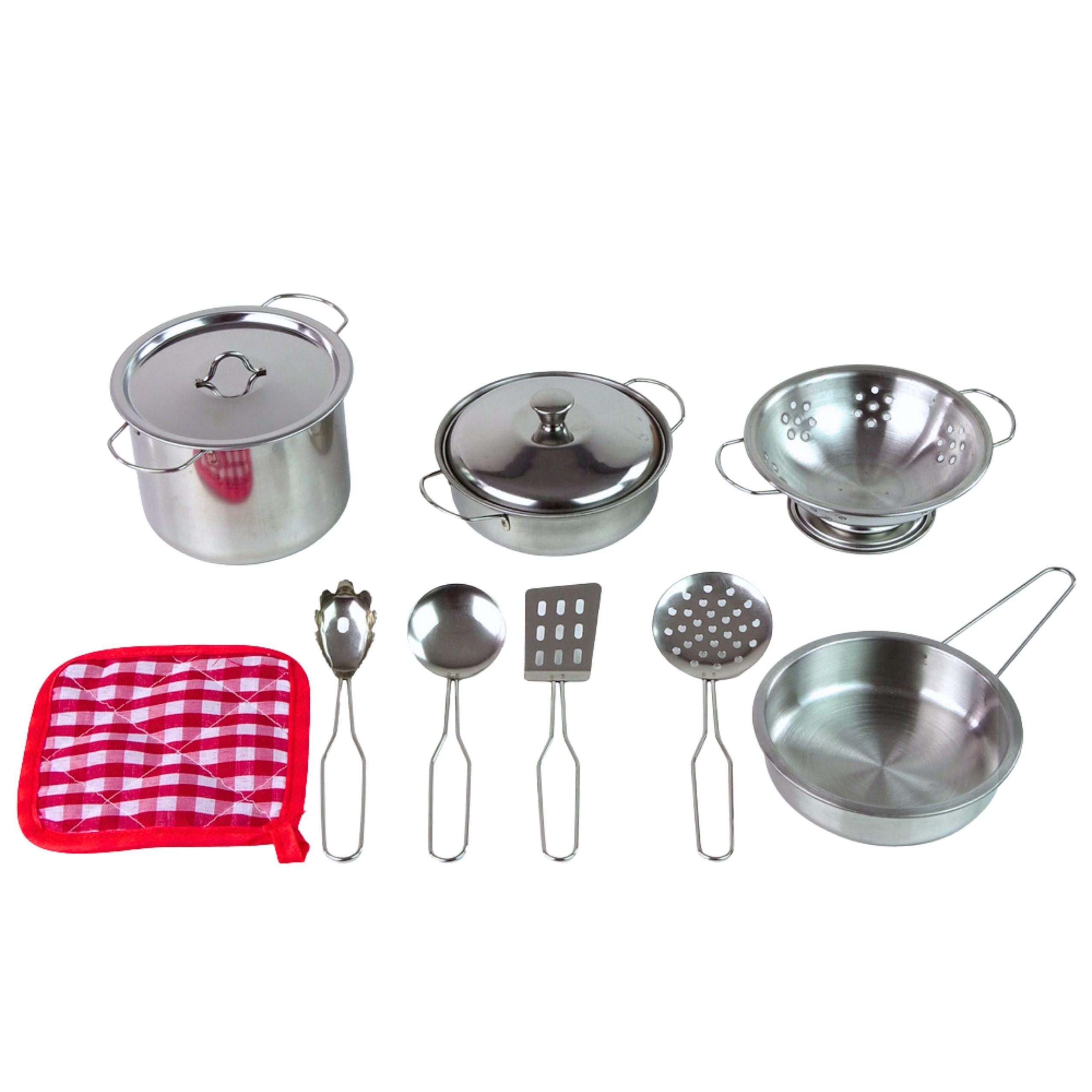 A Set Of Pots And Kitchen Accessories For Children