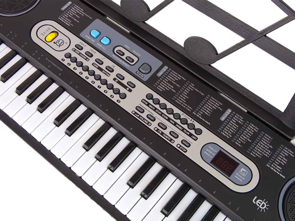 Keyboard With Microphone Musical Instrument For Children Black