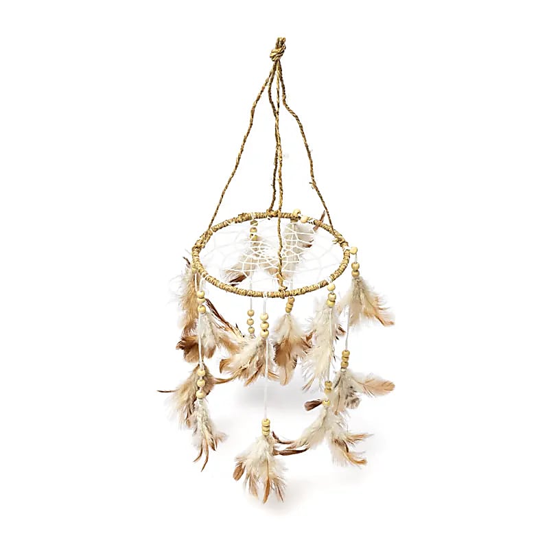 Dreamcatcher Hemp Okrągły Brązowy / Offwhite - ±46x16cm Opakowanie 2 szt