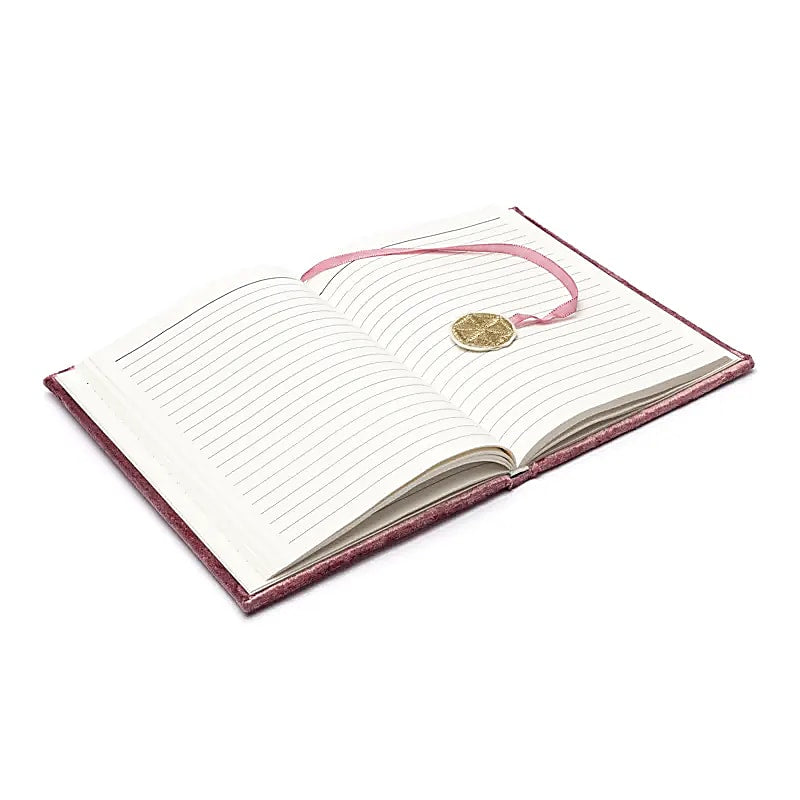 Notebook Velvet Old Pink With Flower Of Life - 20x15 Cm