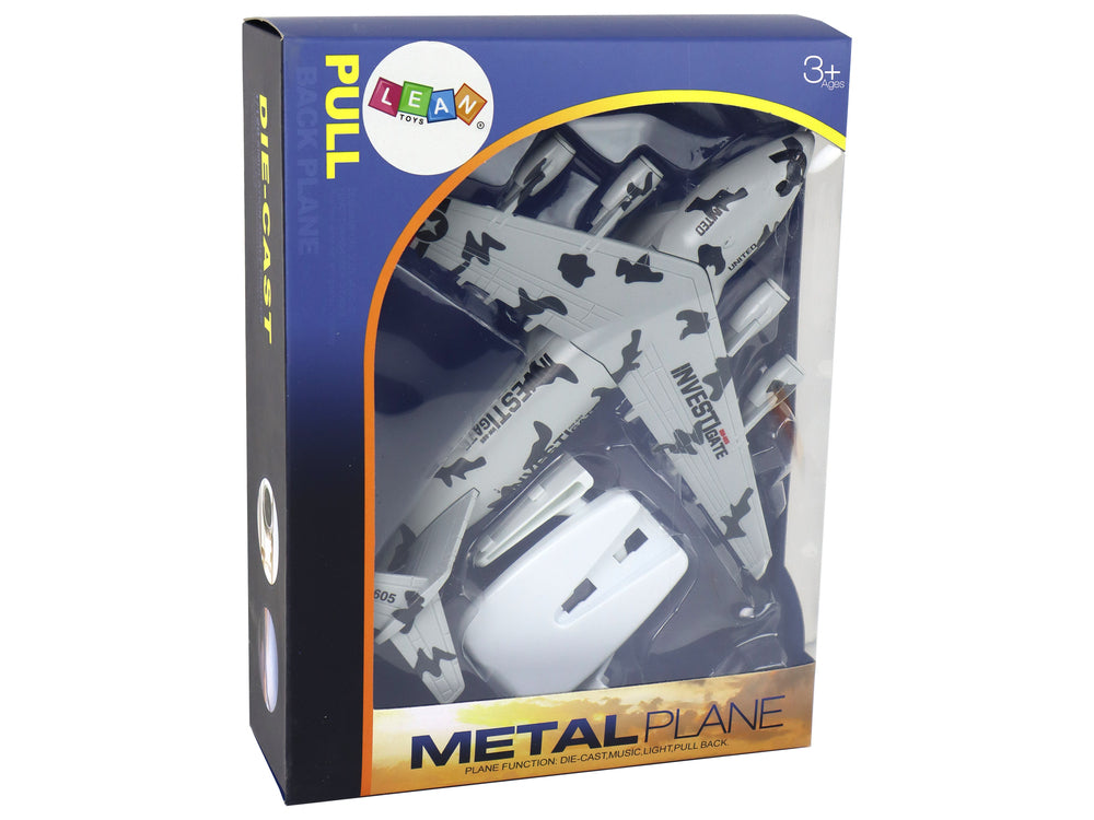 Military Gray Camo United Airplane Figurine Hw-605