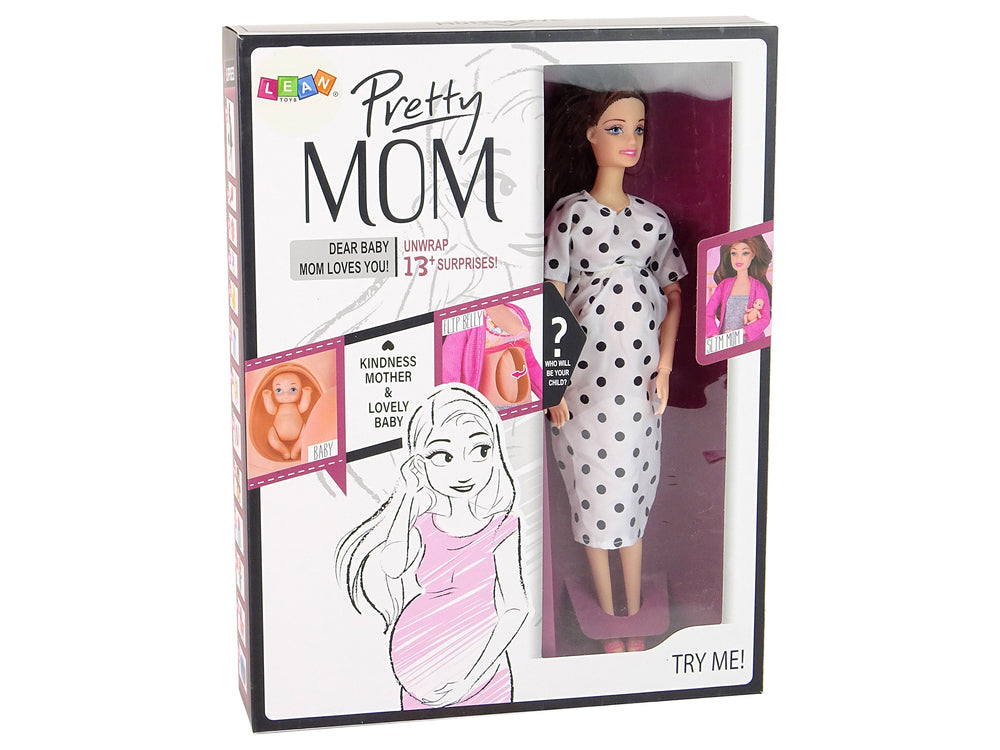 Pregnant Baby Doll Long Hair Accessories