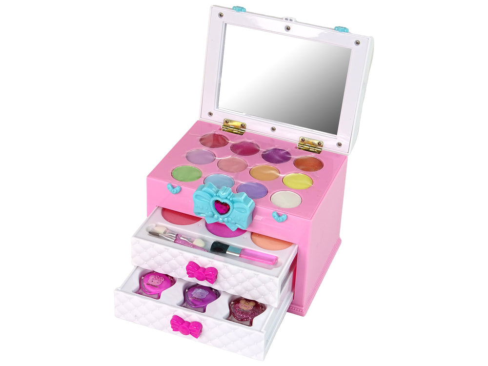 Beauty Kit In Suitcase Pink White