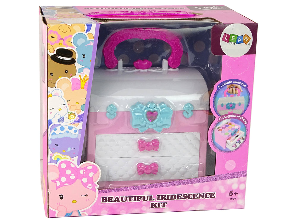 Beauty Kit In Suitcase Pink White