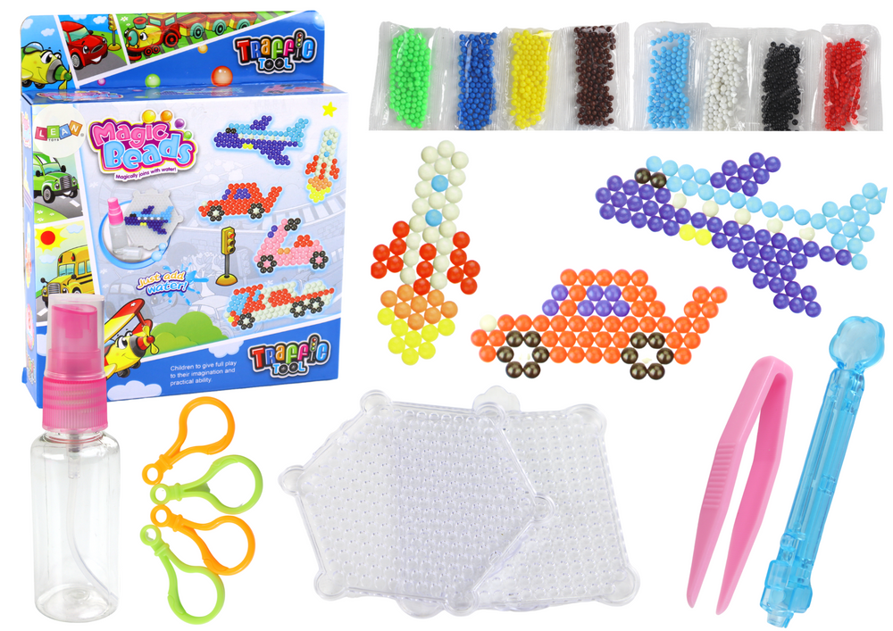 Vízgyöngy készlet Diy Magic Beads 8 színű, közlekedési eszközök