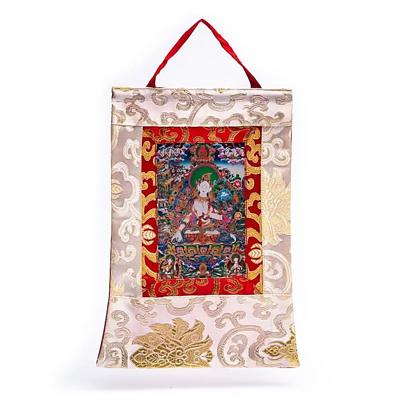 Tryckt Vit Tara Thangka - 29x20cm Paket med 2 st