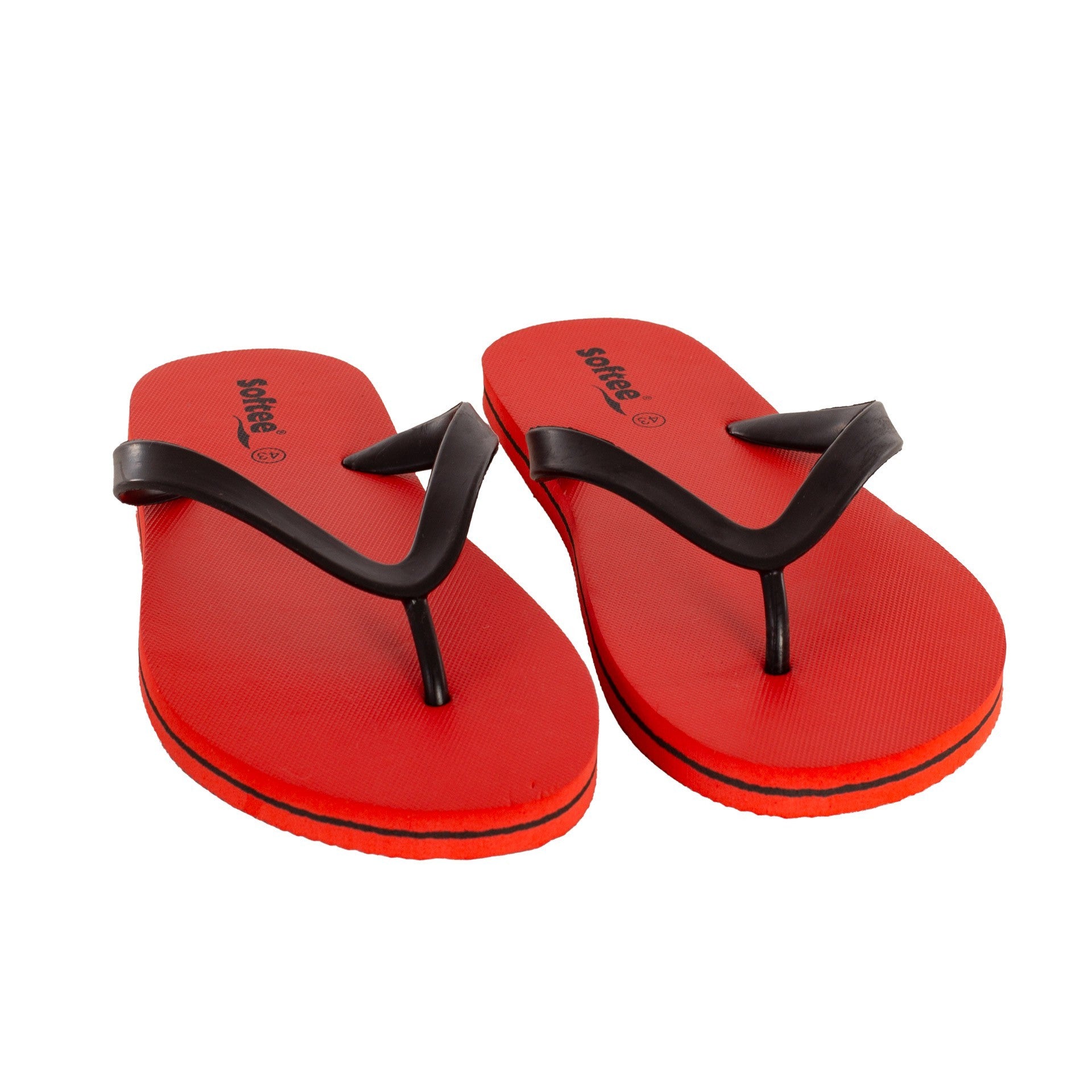 Softee kokosové žabky červená/černá