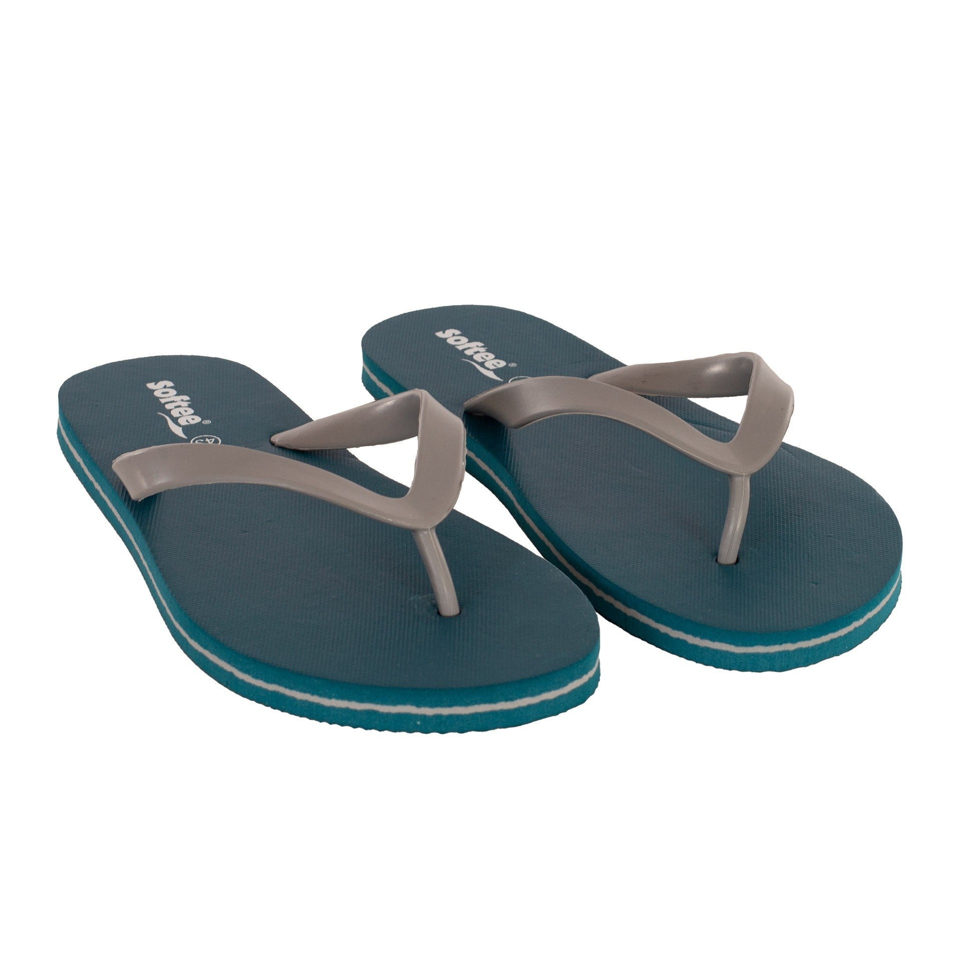 Softee kokosové žabky Modrá Petróleo/šedá