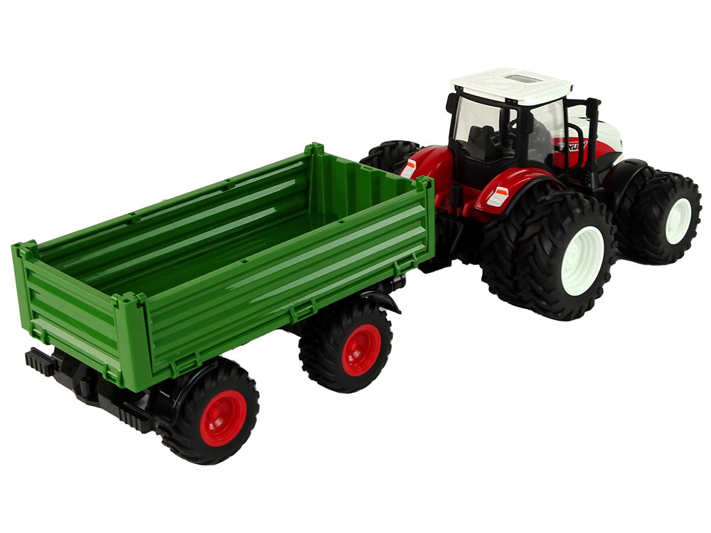 Rc Tractor With Trailer 1:24 Red Green