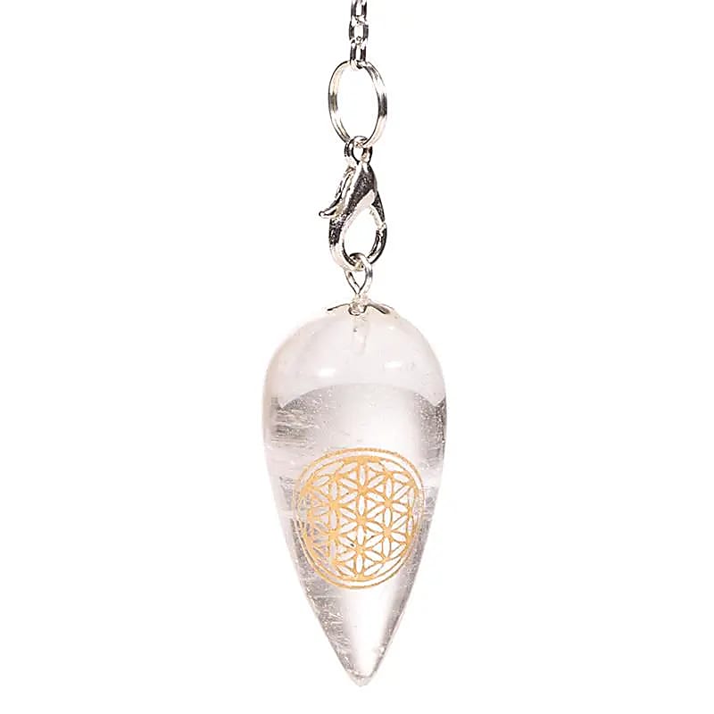 Bláth na Beatha Cruthaithe Buail Criostal Pendulum Rock --tacar de 2 ríomhaire - 13 g