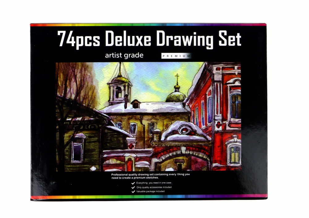 Drawing Set Crayons In A Box 74 Pcs. Xxl