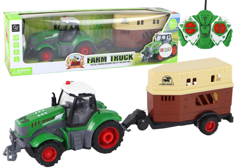 Rc Tractor Remote Controlled Tractor Agricultural Machine Trailer Remote Control 1:24