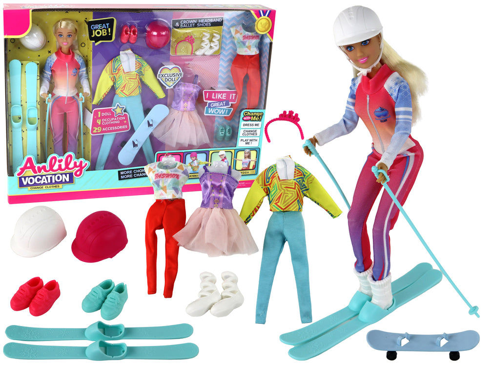 Anlily Children's Doll 4 Sports Skiing Accessories
