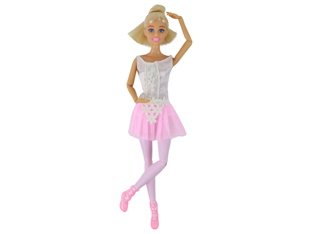 Children's Doll Anlily Ballerina Dancer Statuette Bun Pink Dress