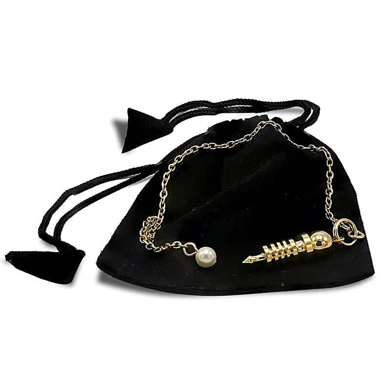 Mini Pendolo In Ottone Placcato Oro --set Da 2 Pezzi - 4 G; 2,5 cm