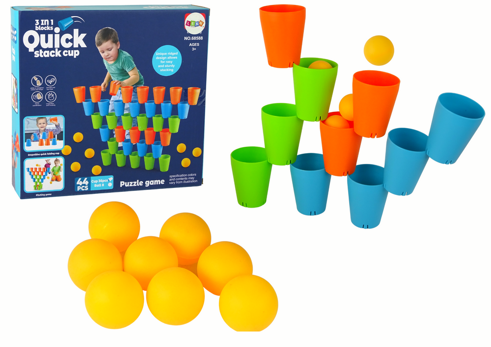 Cups Puzzle Game 3 In 1 44 Pieces