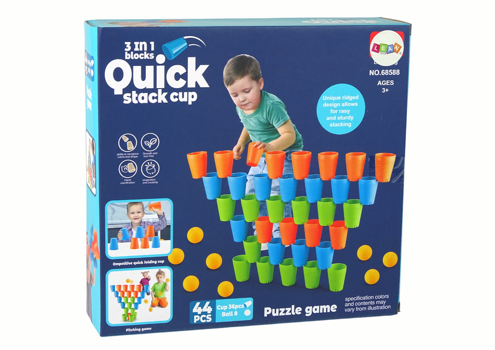 Cups Puzzle Game 3 In 1 44 Pieces