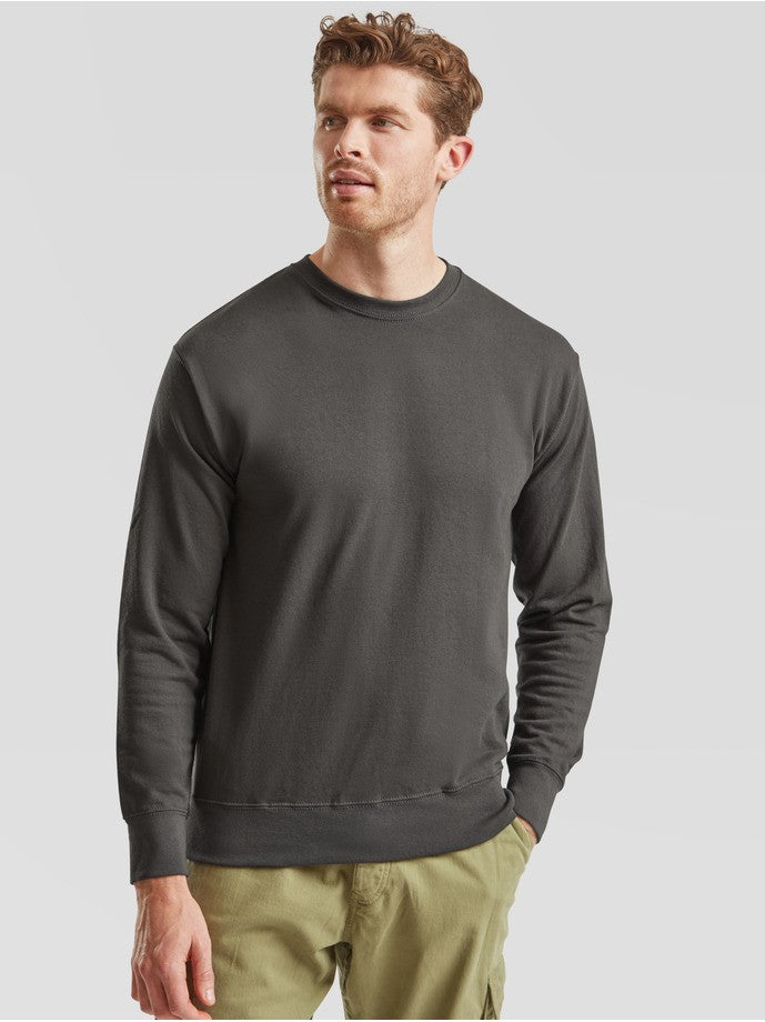 Fruit Of The Loom Adulto Lättviktig insatt sweatshirt Grafito