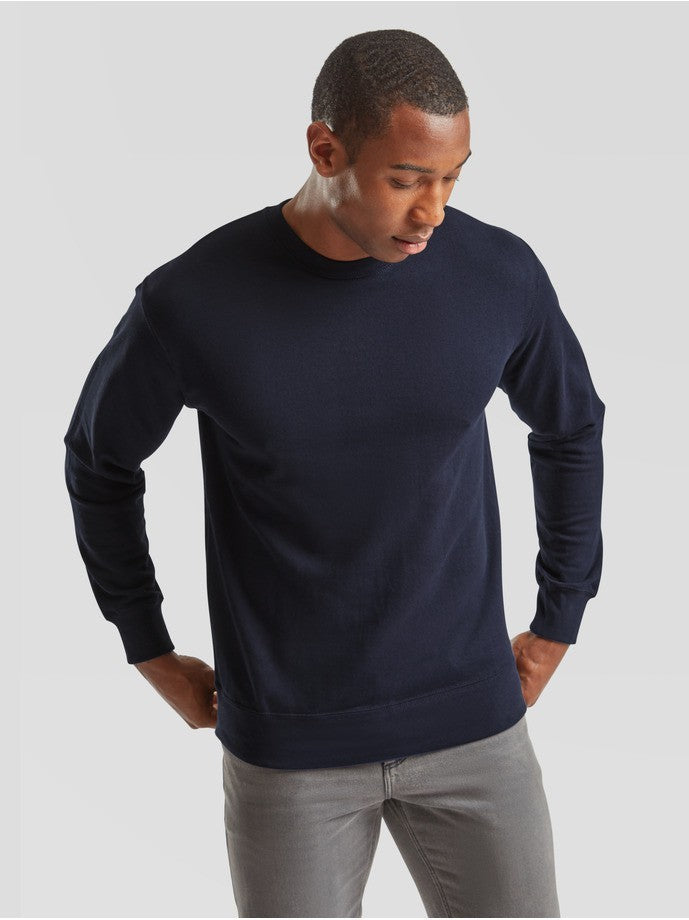 Fruit Of The Loom Adulto lichtgewicht set-in sweatsweatshirt blauw Oscuro