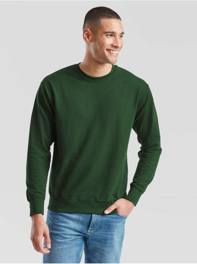 Fruit Of The Loom Adulto lichtgewicht set-in sweatsweatshirt groen