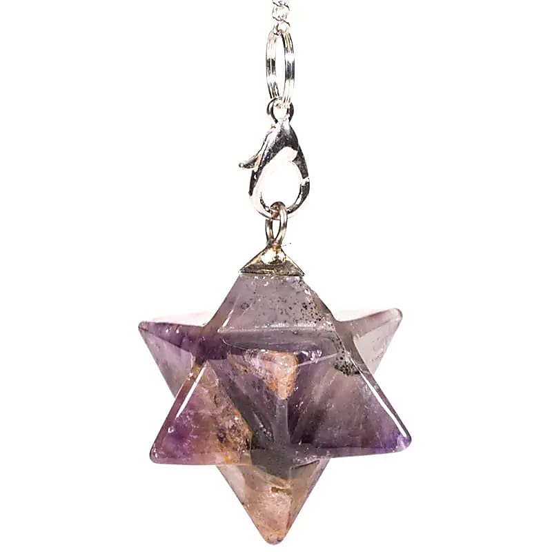Ametiszt Merkaba Nyolcágú inga - 3 cm