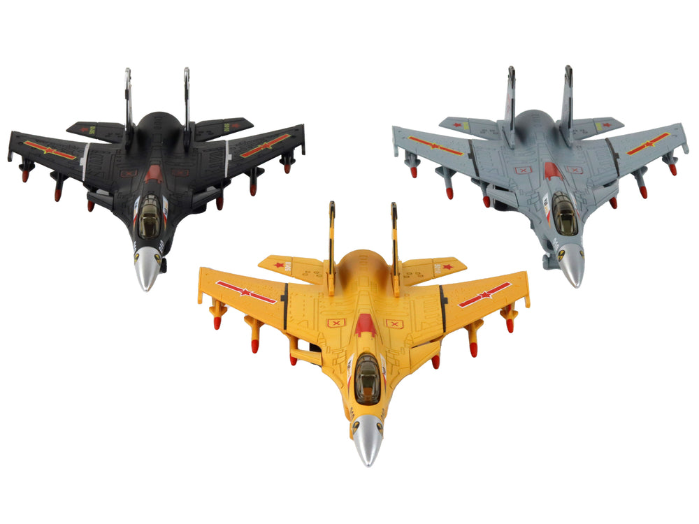 Airplane Model With Friction Drive Gray Black Or Yellow