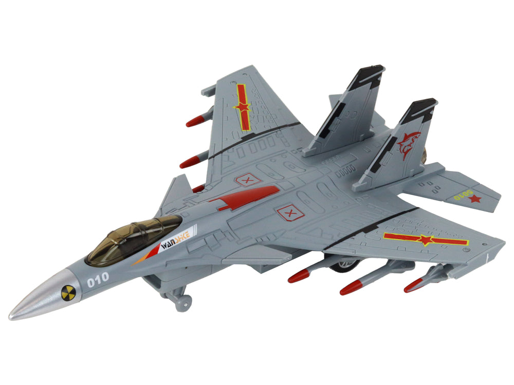 Airplane Model With Friction Drive Gray Black Or Yellow