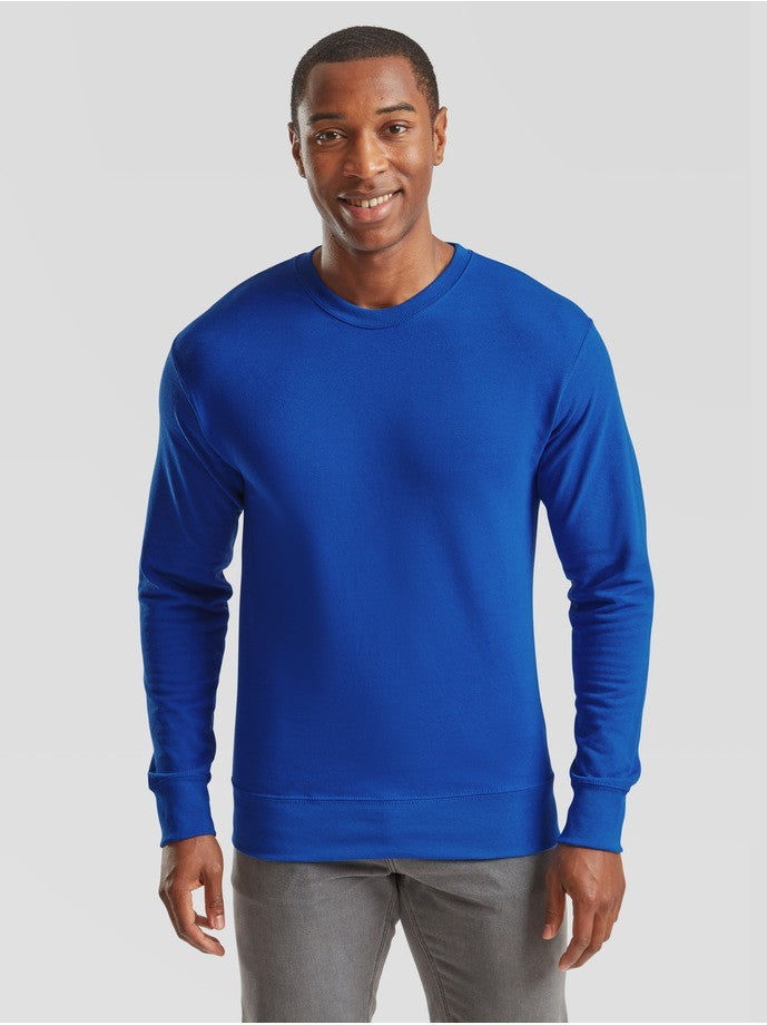 Felpa in felpa leggera set-in per adulti Fruit Of The Loom Blu