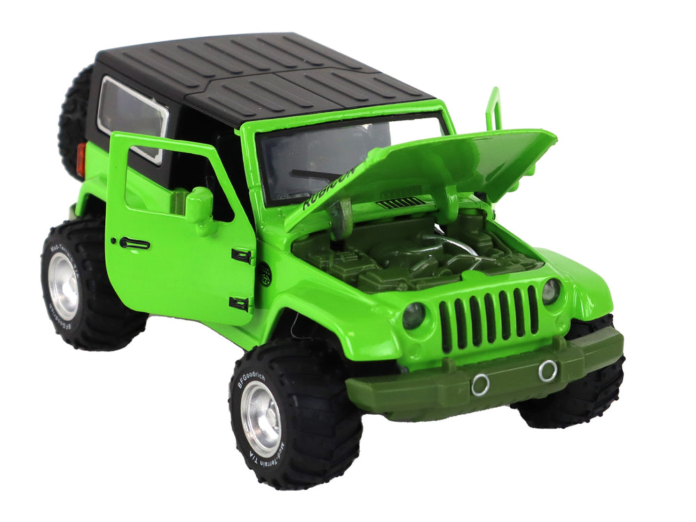 Off-road Car Battery Powered Friction Drive Metal Green 1:32
