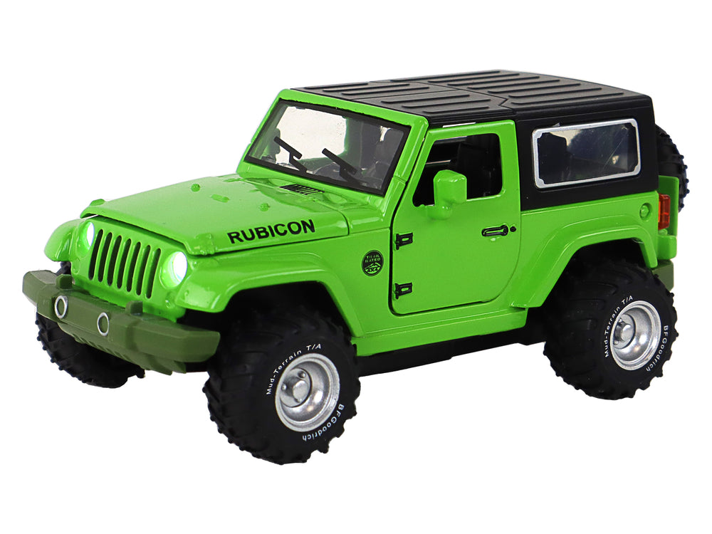 Off-road Car Battery Powered Friction Drive Metal Green 1:32