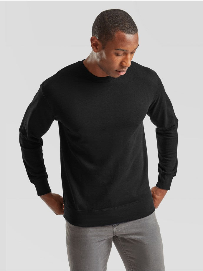 Fruit Of The Loom Adulto Lättviktig insatt sweatshirt Negro