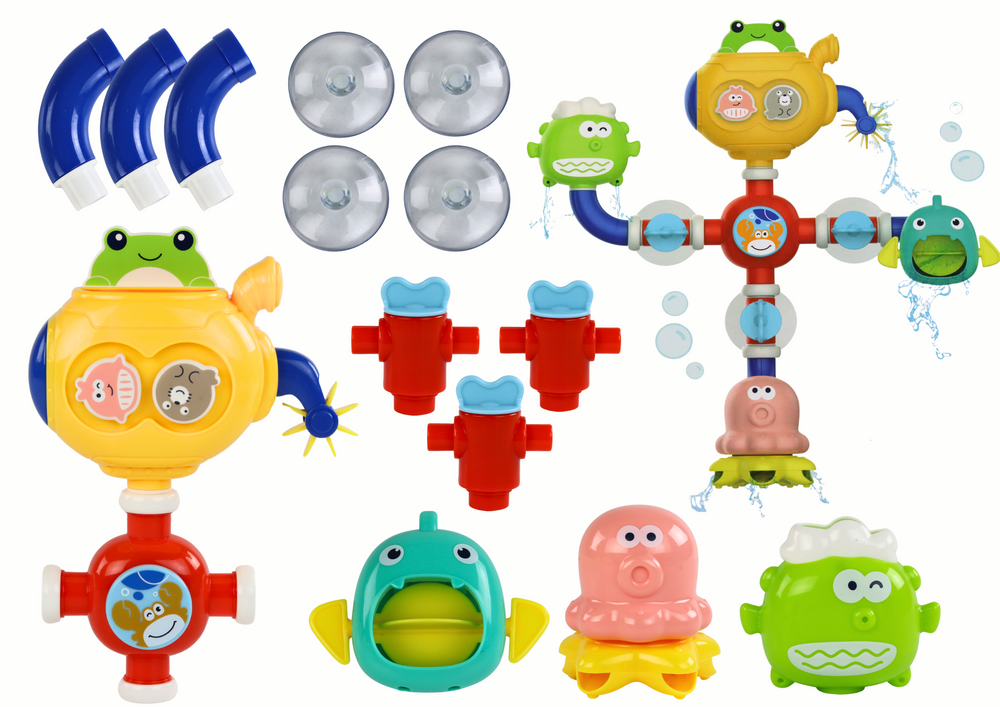 Overflow Bath Water Toy Robot Suction Cups